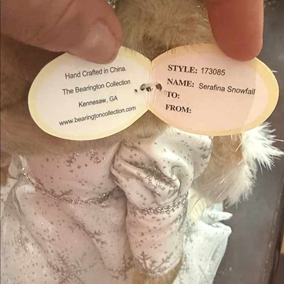 Bearington Bear Collection NWT “Serafina” Angel Tree Topper -Unique Holiday Bear - Picture 2 of 4